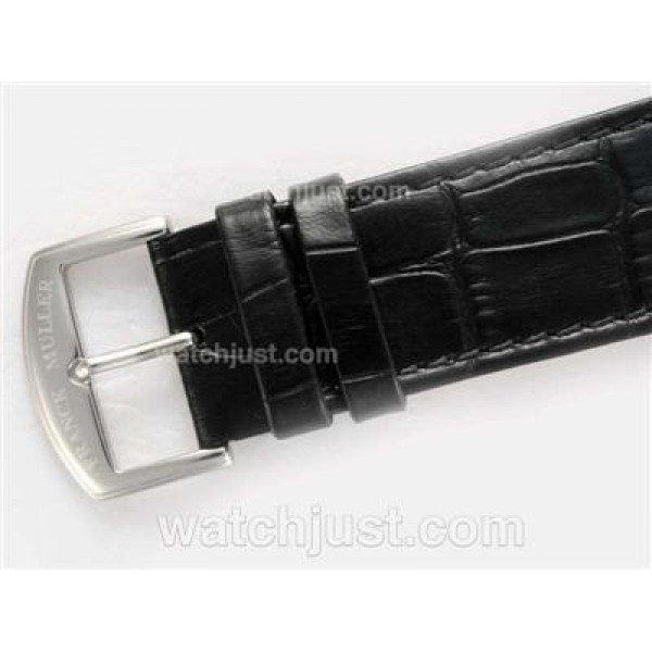 Franck Muller Long Island Automatic Diamond Bezel with White Dial
