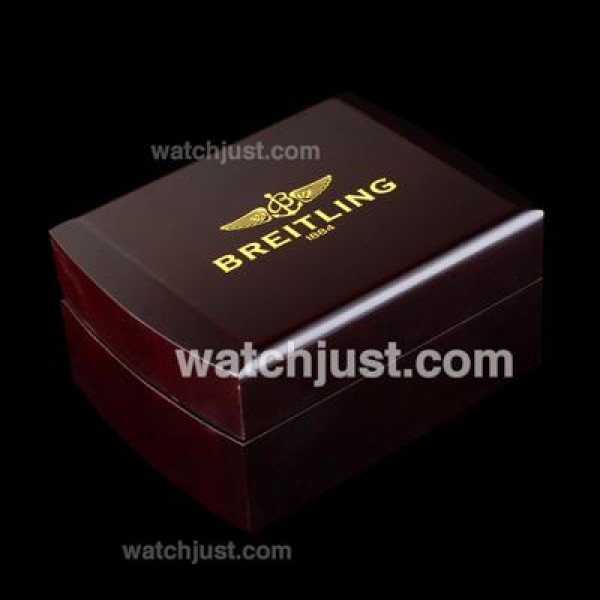 Breitling Super Ocean Working Chronograph Stick Markers Black Bezel Red Needles with Black Dial S/S(Gift Box is Included)
