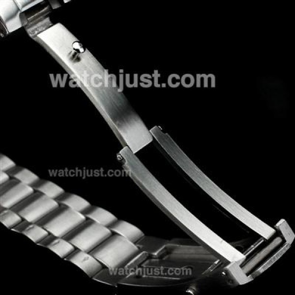 Omega Seamaster Working Chronograph Ceramic Bezel Stick Markers with Black Dial S/S