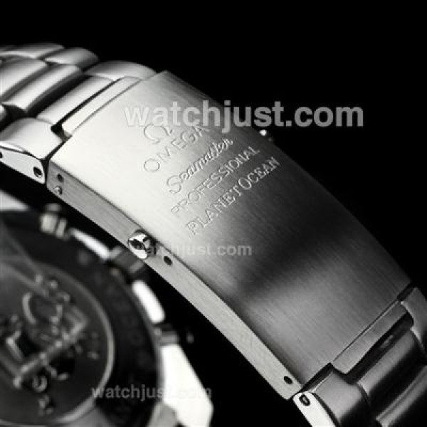 Omega Seamaster Working Chronograph Ceramic Bezel Stick Markers with Black Dial S/S