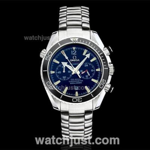 Omega Seamaster Working Chronograph Ceramic Bezel Stick Markers with Black Dial S/S