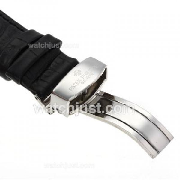 Patek Philippe Leather Strap with Deployment Buckle