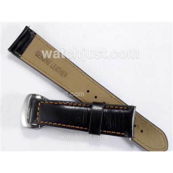 Omega Leather Strap with Deployment Buckle