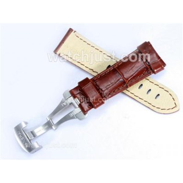 Panerai Leather Strap with Deployment Buckle For 7750 Version