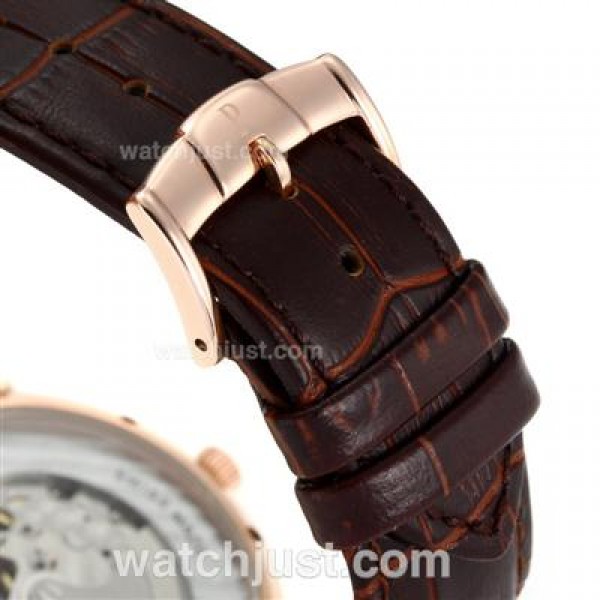 Piaget Altiplano Automantic Rose Gold Case with White Dial-Leather Strap