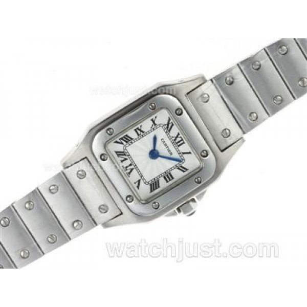 Cartier Santos 100 with White Dial