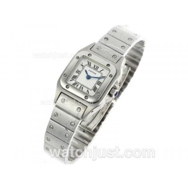 Cartier Santos 100 with White Dial