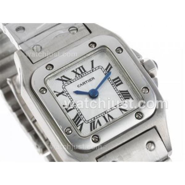 Cartier Santos 100 with White Dial