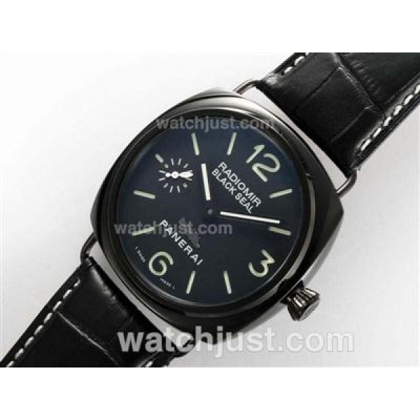 Panerai Radiomir Black Seal Unitas 6497 Movement Manual Winding PVD Case with Black Dial-New Version