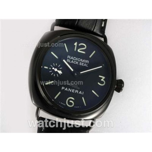 Panerai Radiomir Black Seal Unitas 6497 Movement Manual Winding PVD Case with Black Dial-New Version