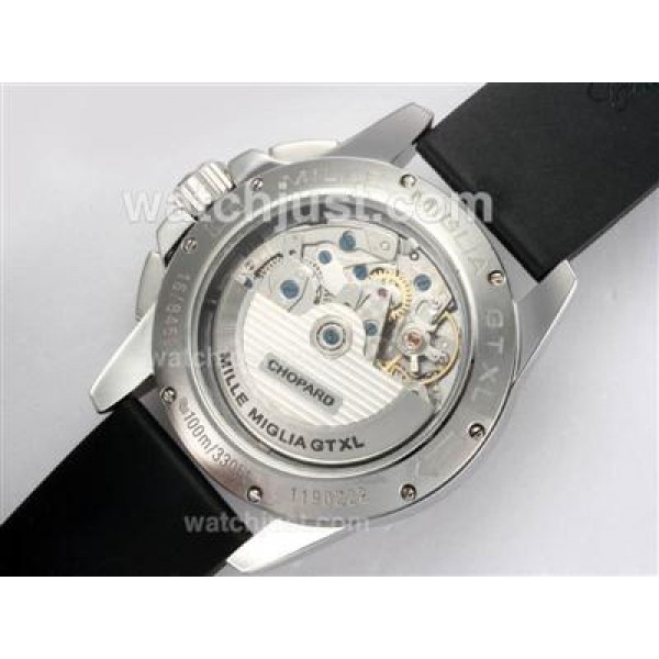 Chopard Gran Turismo GT XL Chronograph Swiss Valjoux 7750 Movement Gray Dial with AR Coating-Rubber Strap