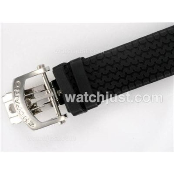 Chopard Gran Turismo GT XL Chronograph Swiss Valjoux 7750 Movement Gray Dial with AR Coating-Rubber Strap