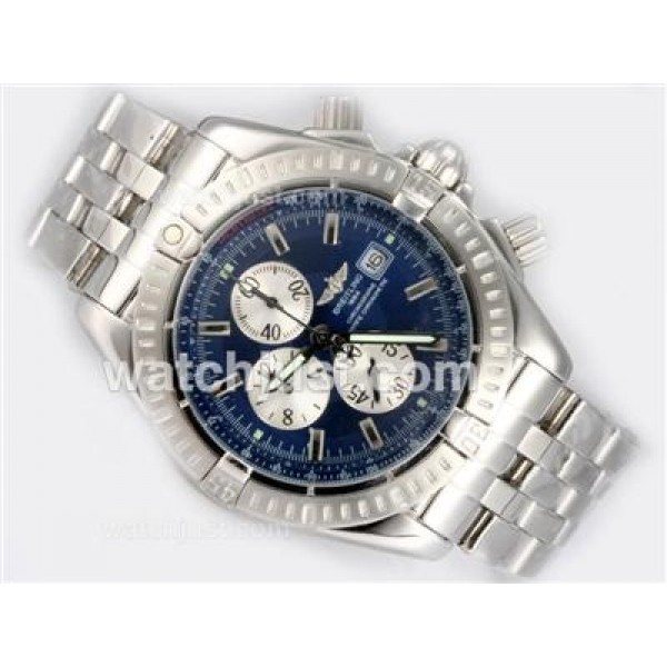 Breitling Chronomat Evolution Working Chronograph with Blue Dial S/S
