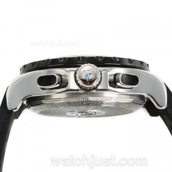 Breitling Emergency Digital Player Black Bezel with Black Dial-Rubber Strap