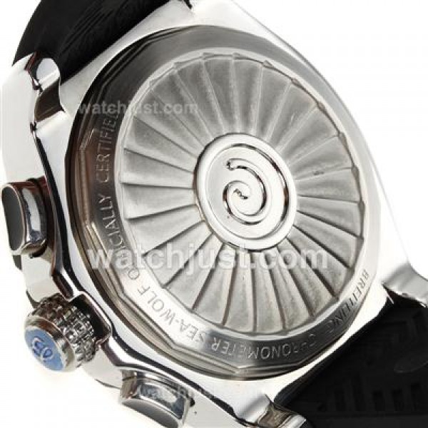 Breitling Emergency Digital Player Black Bezel with Black Dial-Rubber Strap