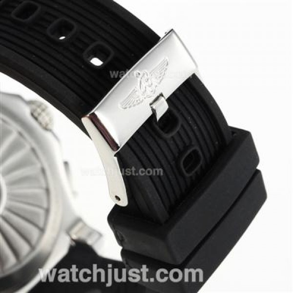 Breitling Emergency Digital Player Black Bezel with Black Dial-Rubber Strap