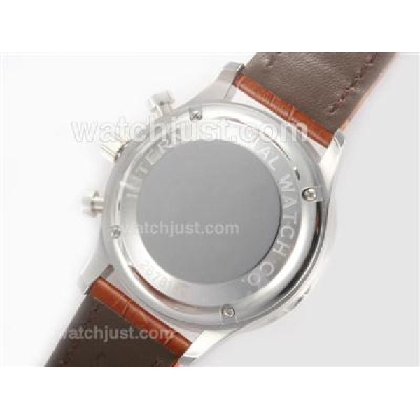 IWC Portuguese Chronograph Swiss Valjoux 7750 Movement with White Dial