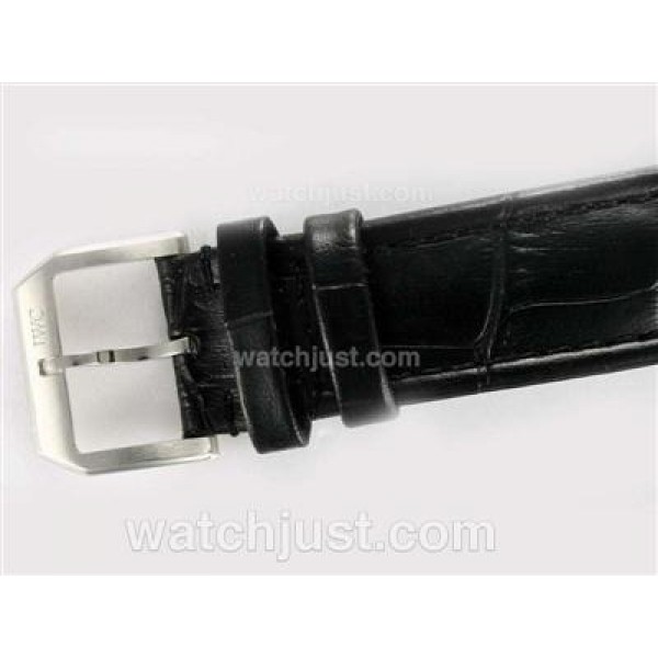 IWC Portuguese Chronograph Swiss Valjoux 7750 Movement with Black Dial
