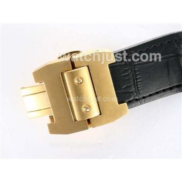 Cartier Santos 100 Automatic Gold Case with White Dial