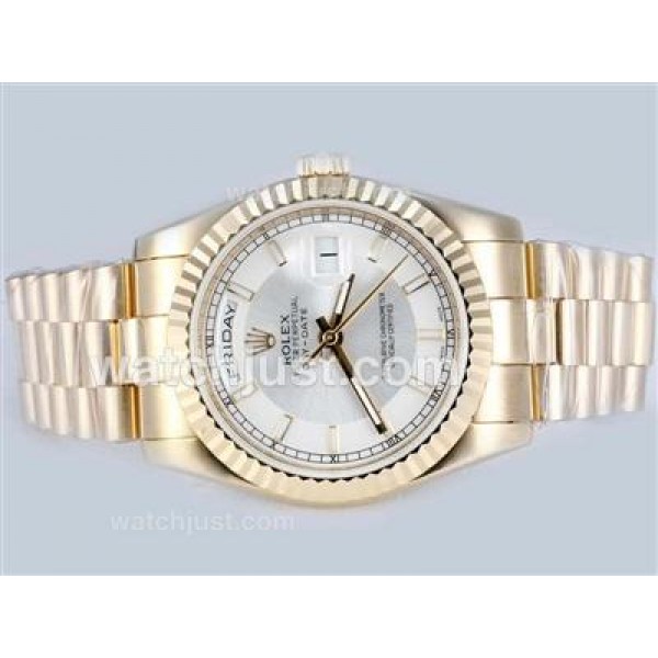 Best Quality Rolex Day-Date Fake Watches With White Dials For Sale
