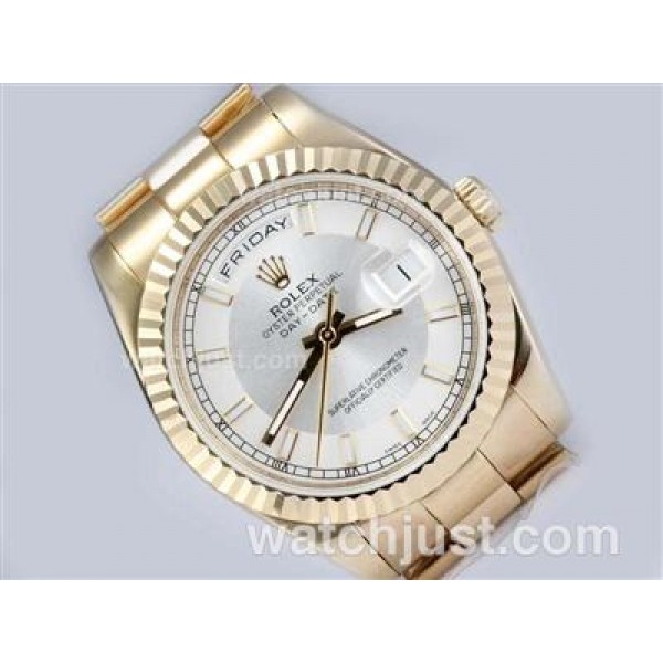 Best Quality Rolex Day-Date Fake Watches With White Dials For Sale