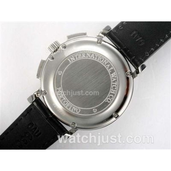 IWC Portofino Chronograph Swiss Valjoux 7750 Movement AR Coating with White Dial
