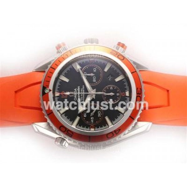 UK AAA Quality Omega Seamaster Planet Ocean Replica Watches With Black Dials For Sale