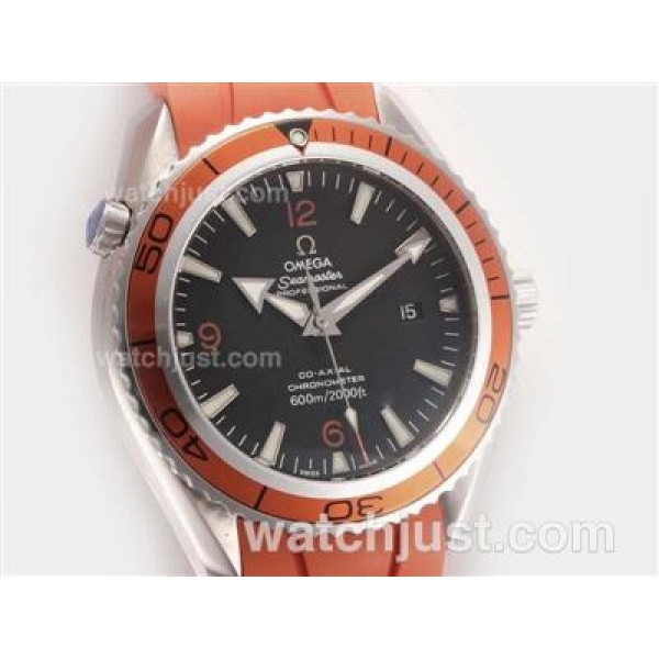 Omega Seamaster Planet Ocean Swiss ETA 2824 Movement-Orange Rubber Strap