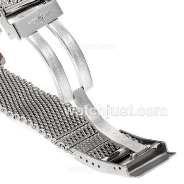 Breitling Transocean Working Chronograph Stick Markers with White Dial S/S-Same Chassis as 7750 Version-High Quality