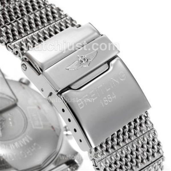 Breitling Transocean Working Chronograph Stick Markers with White Dial S/S-Same Chassis as 7750 Version-High Quality