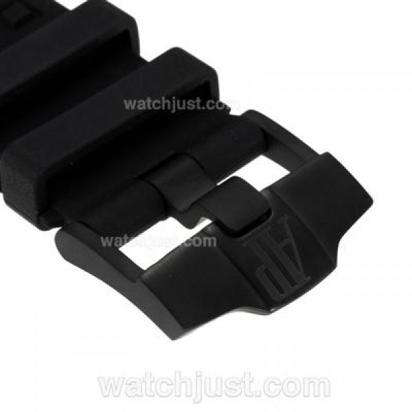 Audemars Piguet Black Rubber Strap with PVD Buckle for Swiss Survivor Version-High Quality