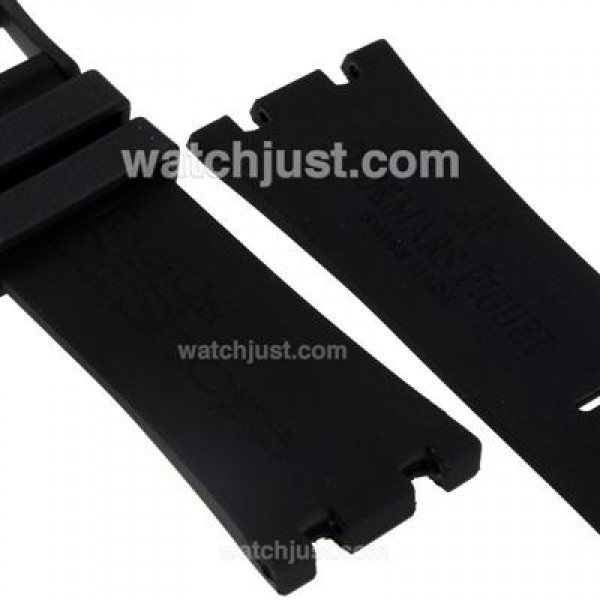 Audemars Piguet Black Rubber Strap with PVD Buckle for Swiss Survivor Version-High Quality