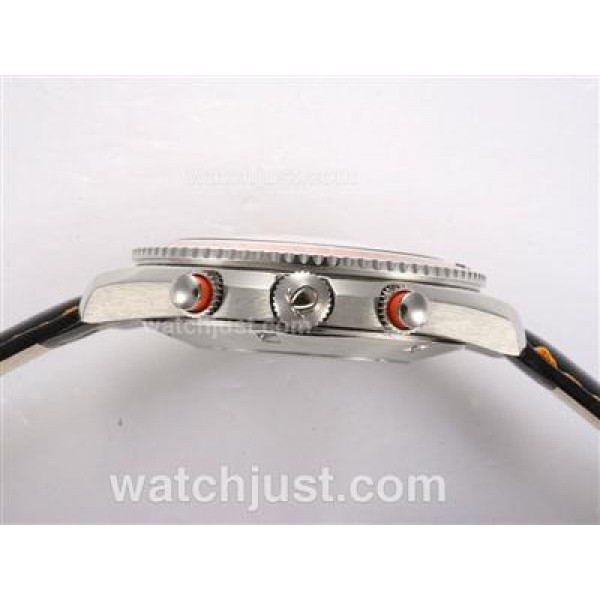 Omega Seamaster Planet Ocean Working Chronograph with Orange Bezel and Black Dial