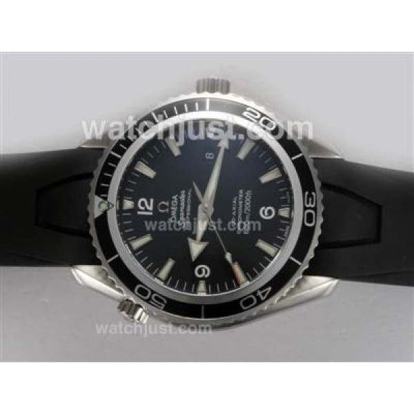 Omega Seamaster Planet Ocean Automatic with Black Dial and Bezel-Rubber Strap