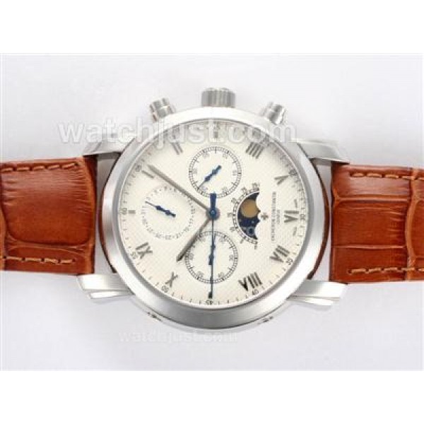 Vacheron Constantin Partrimony Chronograph Lemania Movement with White Dial