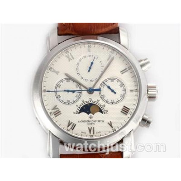 Vacheron Constantin Partrimony Chronograph Lemania Movement with White Dial