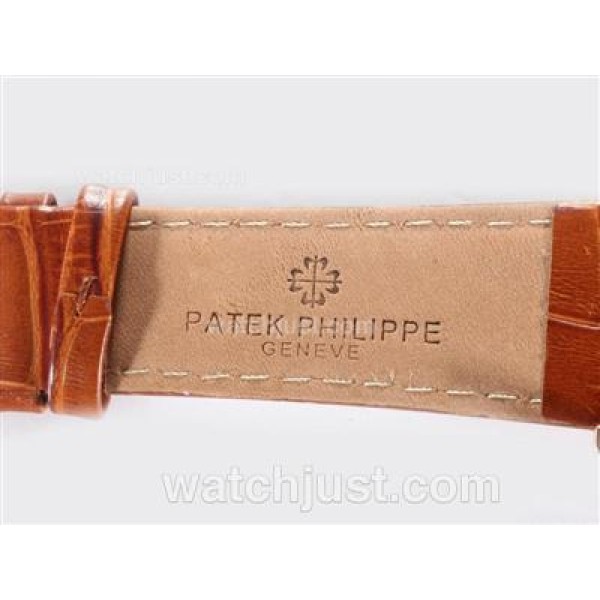 Patek Philippe Classic Chronograph Lemania Movement Rose Gold Case with White Dial