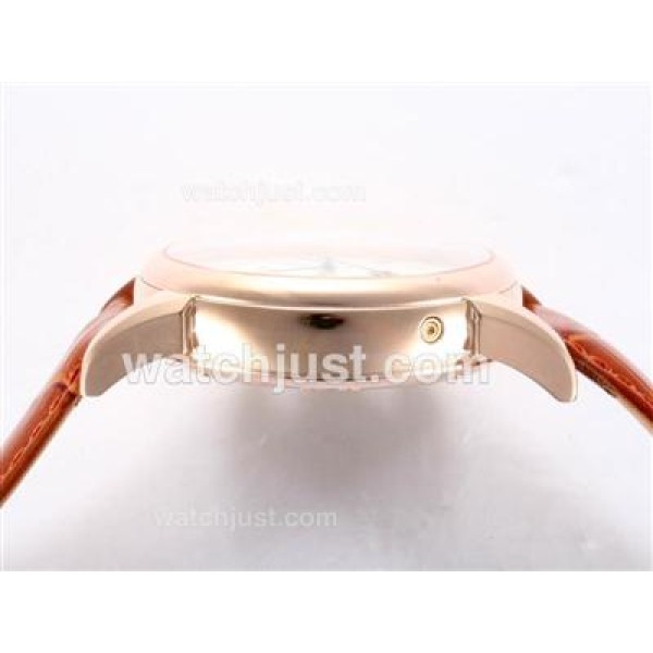 Patek Philippe Classic Chronograph Lemania Movement Rose Gold Case with White Dial