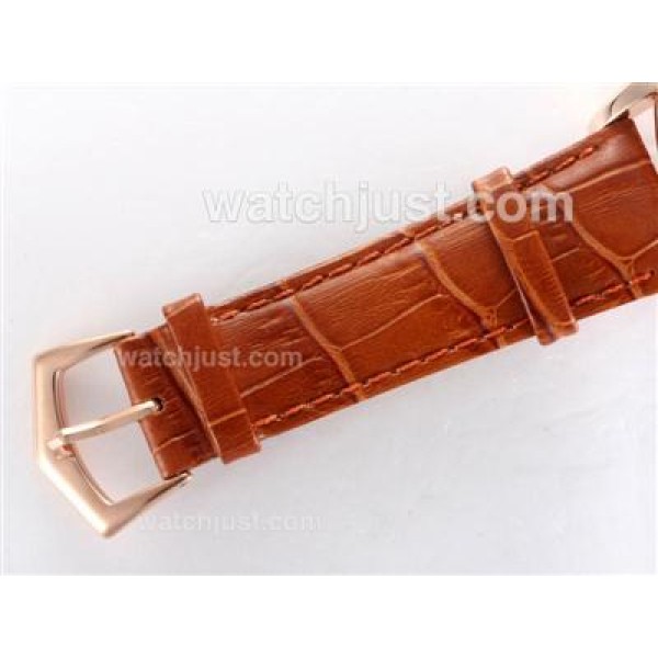 Patek Philippe Classic Chronograph Lemania Movement Rose Gold Case with White Dial
