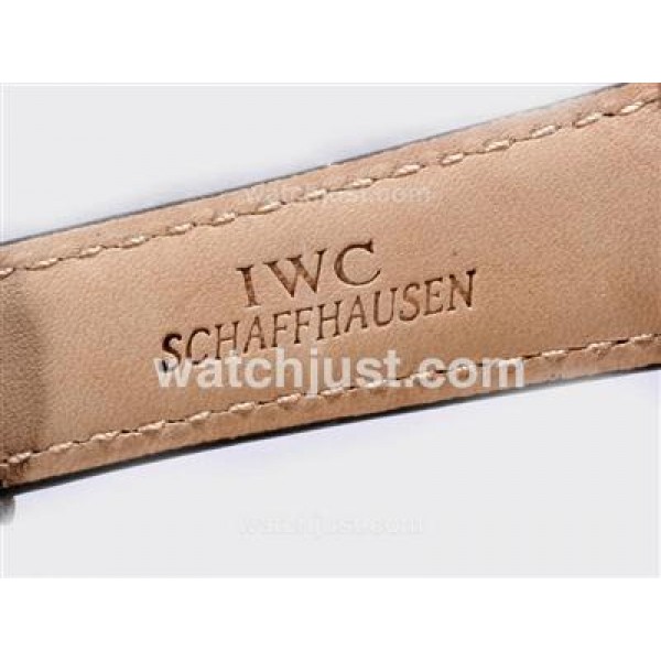 IWC Portugese 7 Days Working Power Reserve-21600bph Rose Gold Case with Black Dial