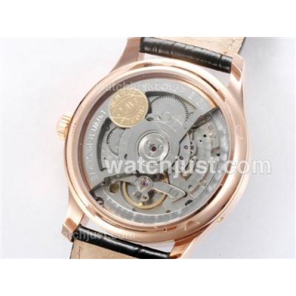 IWC Portugese 7 Days Working Power Reserve-21600bph Rose Gold Case with White Dial