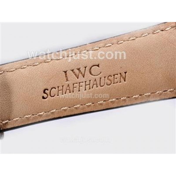 IWC Portugese 7 Days Working Power Reserve-21600bph Rose Gold Case with White Dial