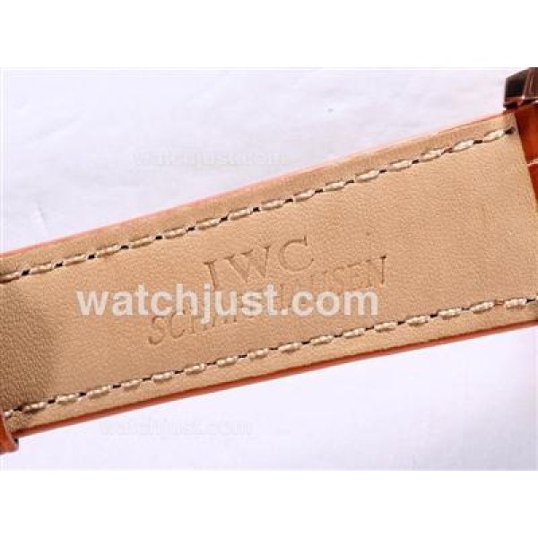 IWC Portugese 7 Days Working Power Reserve-21600bph Rose Gold Case with White Dial