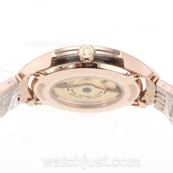 Omega Hour Vision See Thru Case Automatic Full Rose Gold with Brown Dial