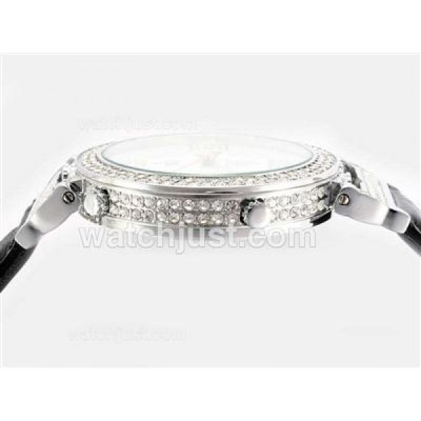 Jacob & Co Classic Five Time Zone Diamond Bezel with White Dial-Double Dial