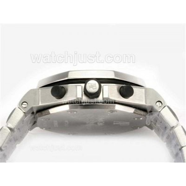 UK Perfect Replica Audemars Piguet Royal Oak Offshore Swiss Valjoux 7750 Movement Diamond Bezel with Blue Dial