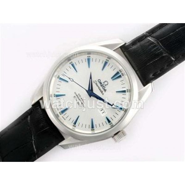 Omega Seamaster Aqua Terra Big Size Automatic Blue Marking with White Dial