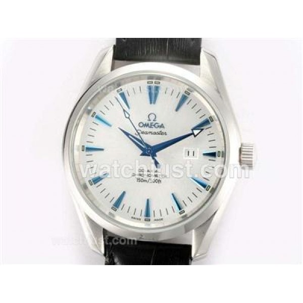 Omega Seamaster Aqua Terra Big Size Automatic Blue Marking with White Dial