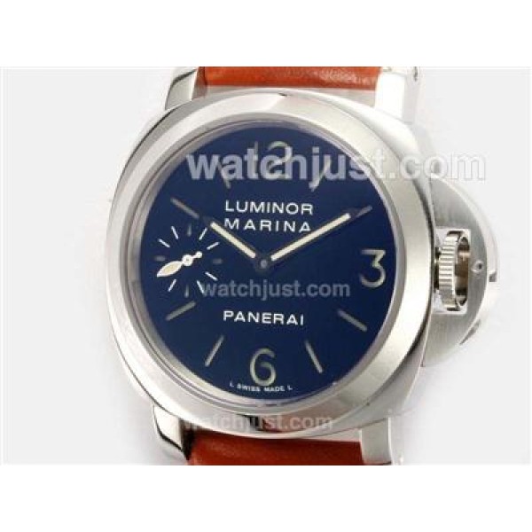 Panerai Luminor Marina Swan Neck Swiss ETA Unitas 6497 Movement AR Coating with Black Dial