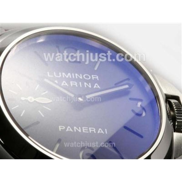 Panerai Luminor Marina Swan Neck Swiss ETA Unitas 6497 Movement AR Coating with Black Dial